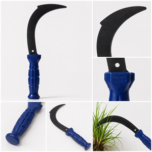 Faucille robuste en acier au carbone avec manche en plastique pour couper l'herbe, désherber, récolter, travaux de jardinage, agriculture et utilisation agricole, outils à main - Product Image 2