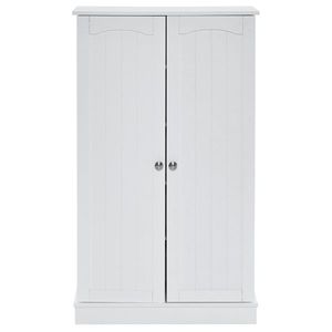 Credenza Bianca Semplice 103,5*60*30cm con Ripiani Regolabili in Triamina e Armadietto con Porta per Cucina - Product Image 6