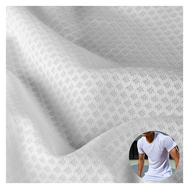 100% Poly Jacquard Mesh Wicking Fabric Breathable Stain Resistant for Sportswear Mattress Lingerie Swimwear Low Minimum for