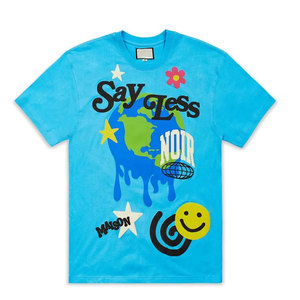 T-shirt Homme Slim Fit à Manches Courtes Col Rond avec Imprimé Visage Happy and Love, Style Décontracté, en Coton Jersey à Séchage Rapide - Product Image 3