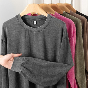 Camisetas Urbanas de Estilo Lavado Ácido, Suministro del Fabricante, 100% Algodón Lavado Premium, Corte Regular, Ropa Urbana Vintage, Etiqueta Personalizada - Product Image 2