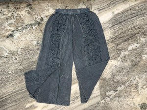 Flowy Wide Leg Palazzo <b>Pants</b> High Rise Straight Fit Regular Floral/Animal Print 100% Rayon Quick Dry Eco-Friendly Drawstring - Product Image 3