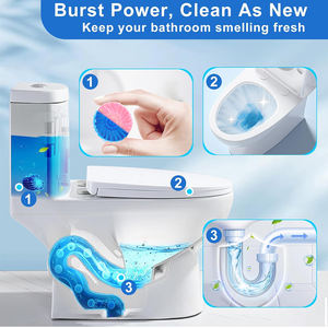 Limpiador de bloque de borde de inodoro sólido de acción rápida al mejor precio, fragancia de flor de Rosa para una eliminación eficiente de manchas, desodorización de cuencos - Product Image 2