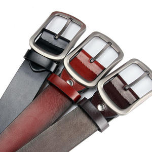 Ceinture en cuir véritable blanche, couleur unie, boucle à ardillon rectangulaire argentée, ceinture formelle pour homme, pour tenue de travail - Product Image 6