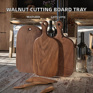 เขียงไม้เนื้อแข็งวอลนัทญี่ปุ่นแบบใช้แล้วทิ้ง ยี่ห้อ Belief พร้อมถาด หนา 2 ซม. ใช้กับเครื่องล้างจานได้ เหมาะสำหรับหั่นสเต็ก พิซซ่า ขนมปัง - Product Image 2