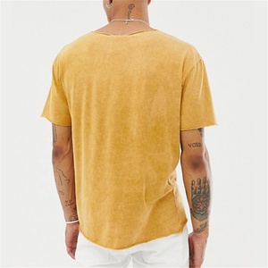 Camiseta amarilla con Logo personalizado para hombre, camisa con bolsillo - Product Image 3