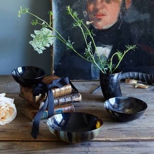 Bol de service en corne de buffle, fabriqué à la main, écologique, jetable, style américain, compatible lave-vaisselle, pour salade, décoration de table - Product Image 1