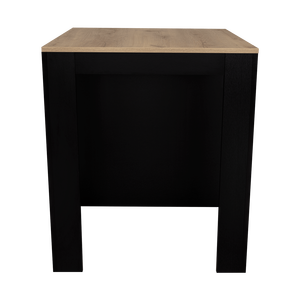Tanna Kitchen Counter Dining Table with Two Legs and Three Side <b>Shelves</b> Black/<b>Pine</b> Color - Product Image 6