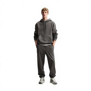 เสื้อฮู้ดดี้ผู้ชายทรงหลวม ผ้าฝ้ายฟลีซ 500GSM เป็นมิตรกับสิ่งแวดล้อม สั่งทำได้ตามต้องการ รับผลิตแบบ OEM แบรนด์ส่วนตัว สไตล์สตรีทแฟชั่น - Product Image 1