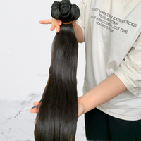 Extensions de cheveux humains brésiliens lisses de 8 pouces de la marque OME, tissage à double trame, double tirage, Remy, 100g, non traités chimiquement