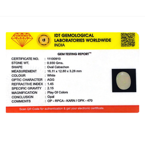 Natural Rough Opal Loose Gemstone 4.65 Carat Certified Wholesale 20mm - Product Image 4