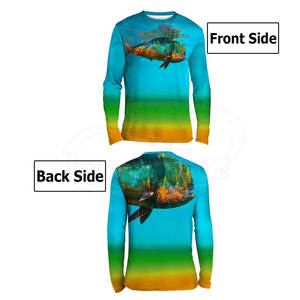 Nueva llegada manga larga sublimación pesca Jersey logotipo personalizado sublimación pesca Jersey - Product Image 2