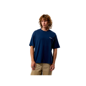 <b>Men's</b> <b>Navy</b> <b>Blue</b> Oversized T-<b>Shirt</b> Short Sleeve O-Neck Casual Streetwear Top - Product Image 1