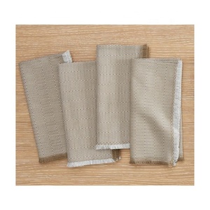 Paño de limpieza de secado rápido hilado de algodón orgánico de Color mostaza liso superventas, servilleta de limpieza Extra absorbente - Product Image 6