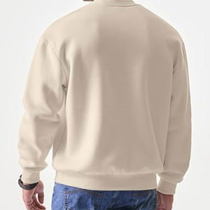 Sweat-shirt oversize en coton/polaire à col rond, impression de logo personnalisée, nouveau style basique 2026 - Product Image 2