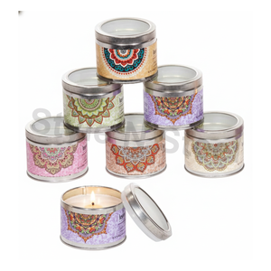 Vela aromática KARMA SCENTS en lata, decoración para el hogar, bodas, Navidad, Pascua, cumpleaños y San Valentín - Product Image 1