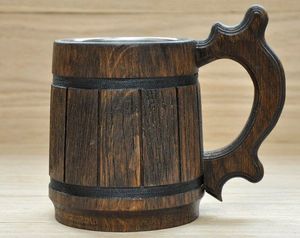 Chope en bois rustique de style Viking - Product Image 1