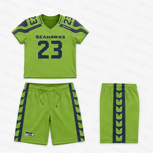 Conjunto de Ropa de Entrenamiento de Fútbol Sublimada Personalizada de Alta Elasticidad, Uniforme Profesional 7v7, Camiseta Deportiva y Pantalones Cortos con Cordón - Product Image 5