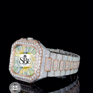 Montre automatique en acier inoxydable de qualité export, mouvement ETA, cadran en cristal saphir, édition limitée, conçue pour les mariages - Product Image 2
