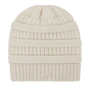 Wholesale <b>White</b> Rib Knit Beanie Hat Winter <b>Cap</b> Unisex Soft Warm Stretch Plain Skull <b>Cap</b> Custom Logo Hat - Product Image 2