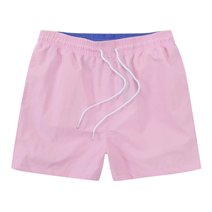 Pantalones Cortos Deportivos para Hombre, Color Negro Sólido, de Secado Rápido, con Cordón Ajustable, Cintura Media, 100% Poliéster Tejido - Product Image 5