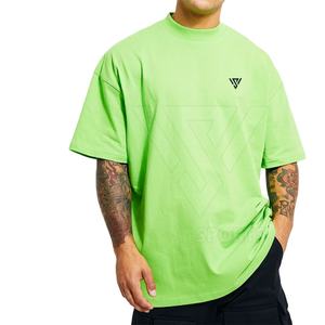 Camisetas de gran tamaño con hombros caídos de algodón 100% de alta calidad para hombres Diseño de cuello redondo elegante - Product Image 1