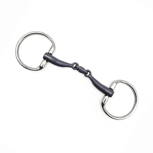 Bocado de titanio de doble articulación de primera calidad con anillo fijo, el mejor valorado, para ponis y caballos, equipo de equitación, proveedor de sudaderas para sillas de montar - Product Image 1