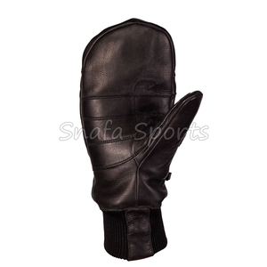 Mitaines de ski chaudes et imperméables en cuir personnalisées pour homme et femme, idéales pour le snowboard et les sports d'hiver en extérieur, résistantes au vent et au froid. - Product Image 2