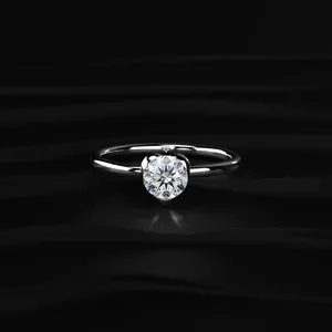 Heart Shaped Round Solitaire <b>Ring</b> With IGI Certified VVS-VS Clarity Buy Direct From <b>Indian</b> Trusted Supplier - Product Image 1