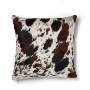 Square cowhide Pillow 20x20in Cowhide Pattern Brown Black White Home Decor - Product Image 3