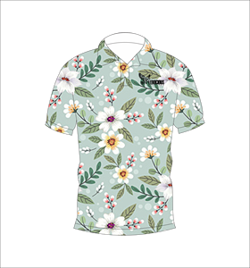 เสื้อโปโลลายดอกเดซี่แบบกำหนดเอง เสื้อกอล์ฟพิมพ์ลาย แขนสั้น เสื้อผ้ากีฬาทีมลำลอง - Product Image 2