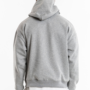 Sweat-shirt pull-over uni grande taille coupe classique en polyester/coton de haute qualité, face avant personnalisable, molleton de coton biologique pour l'hiver - Product Image 3