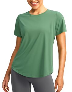 Running <b>Top</b> <b>Womens</b> T Shirt Moisture Wicking Performance Lightweight <b>Mesh</b> Breathable Gym Workout Apparel Quick Dry Athletic - Product Image 2