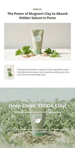 Extracto de Artemisia, Arcilla de Bentonita y Caolín, Paquete 2 en 1, Espuma Limpiadora Profunda para el Cuidado de los Poros, Limpiador Facial Calmante, Marca Privada OEM ODM - Product Image 3