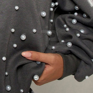 Hoodies Femme en Coton 100% avec Strass, Service OEM, Vente en Gros, Prix Abordable, Meilleures Ventes - Product Image 4