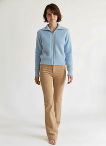 Suéter Cárdigan de Invierno Personalizable OEM ODM para Mujer, Suéter de Moda, Jacquard Afelpado, Mangas Largas, Tejido Cálido, Informal, Cuello en V, Nailon - Product Image 2