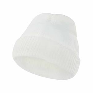 Bonnet en tricot côtelé blanc à motif camouflage, décontracté, pour l'hiver, 56-58 cm, en coton, avec revers, pour extérieur, unisexe, adulte - Product Image 1