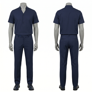 Uniforme de Salón de Belleza y Spa de Primera Calidad, 180 GSM, Polialgodón con Spandex, Cuello en V, con Logotipo Bordado Personalizado - Product Image 3