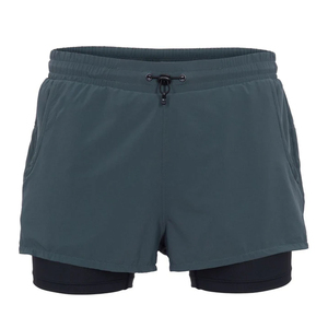 Pantalones Cortos Deportivos de Secado Rápido para Hombre, Color Verde Oscuro, con Cordón en la Cintura y Bolsillos Laterales, Tejido de Color Sólido - Product Image 1