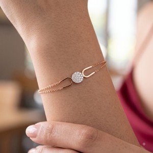 Unisex White Gold Diamond IGI Certified Wedding <b>Bracelet</b> Round Brilliant Cut Natural Classic Style Everyday Wear - Product Image 5