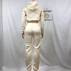 Unisex Solid Color Hooded Tracksuit Set Full Sleeve Casual Two-Piece Drawstring Pullover With Side Pockets Midweight 100% Cotton - Product Image 6