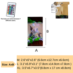 Lampe en résine époxy personnalisée, Lampe en résine époxy, Lampe en résine époxy sur mesure, Lampe en résine et bois, Veilleuse personnalisée, Cadeau fait main, Anniversaire - Product Image 4