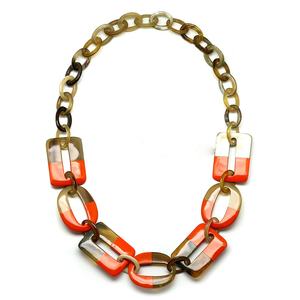 ขายดีที่สุด unisex วัวควายฮอร์น Lacquer Link Chain สร้อยคอเครื่องประดับแฟชั่นสำหรับครบรอบลดกระหน่ำเครื่องประดับ - Product Image 1