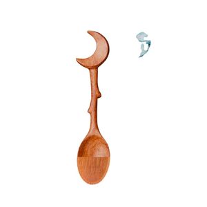 High Quality Eco-Friendly Walnut Shaped Wood Spoon Cute Reusable Spoon Long handle <b>Portable</b> Top Sale Factory Bulk Price - Product Image 4