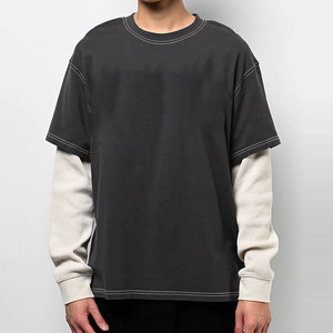 เสื้อเชิ้ตแขนยาวผู้ชายสไตล์สตรีทแวร์ คอกลม ทรงปกติ สีพื้น ขายดีรุ่นใหม่ปี 2026 สวมใส่สบาย ผลิตจากผ้าฝ้าย 100% ขายส่ง - Product Image 6