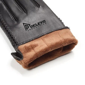 Gants d'hiver chauds pour homme en cuir véritable et peau de mouton, doux, coupe-vent et de haute qualité - Product Image 3