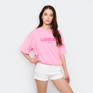 เสื้อยืดคอกลมทรงหลวม แขนสั้น ผ้าฝ้าย 100% สไตล์ลำลอง โอเวอร์ไซส์ สำหรับผู้หญิง สั่งทำขายส่งได้ - Product Image 5