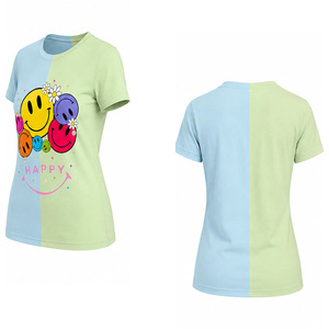 Camiseta con estampado gráfico para mujer, camiseta informal de algodón, camiseta regular de verano con botones, ropa de calle moderna, la más suave, cómoda y transpirable para el día a día - Product Image 4