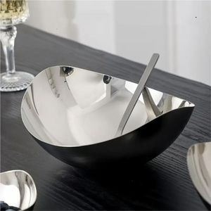 Bol à salade en acier inoxydable martelé à double paroi, bol de service en métal isolé pour fruits, grand bol décoratif pour fruits sur comptoir - Product Image 4