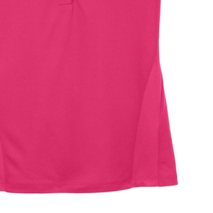 Polo en maille rose vif pour femme, anti-humidité, avec broderie, manches courtes, col, vêtement de performance sportive pour le golf - Product Image 5